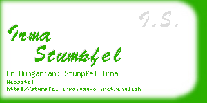 irma stumpfel business card